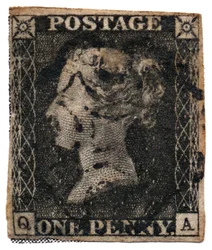 Penny Black c. 1840 (postage stamp)